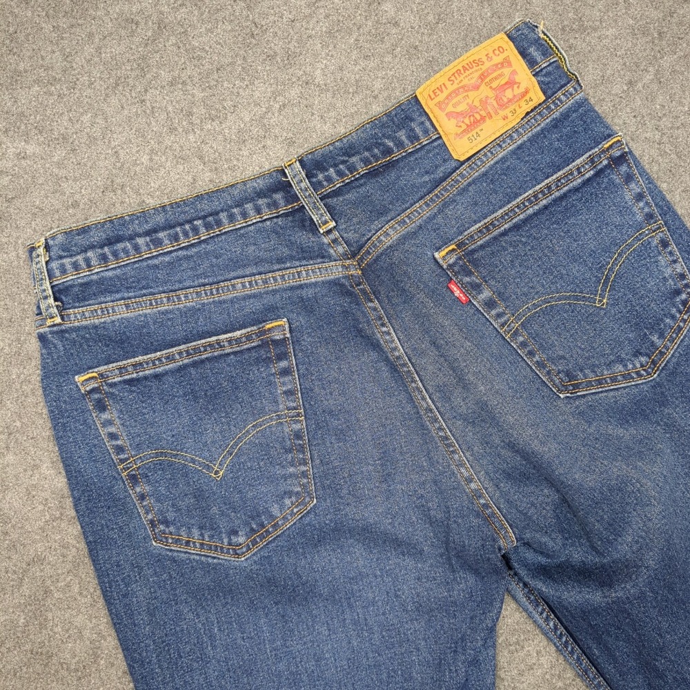 Levis 514‎ Straight Fit Jeans Mens W33 L34 Blue Denim Regular Fit